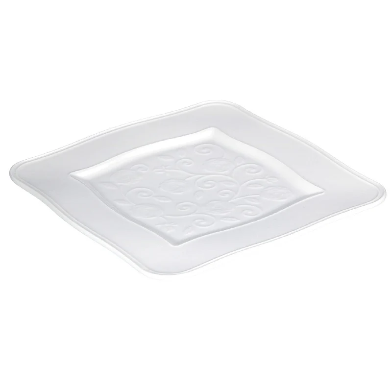 Florentina Piatto Quadrato 20 Cm La Porcellana Bianca